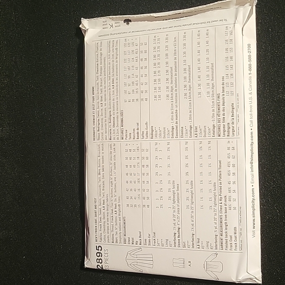 Simplicity: Sewing Pattern Uncut 2895 - Picture 2 of 3